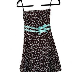 Vintage XOXO Chocolate Brown Strapless Dress